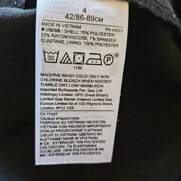 Banana Republic Black Long Sleeve Pom-Pom Shift‎ Dress Size 4 - Picture 11 of 12